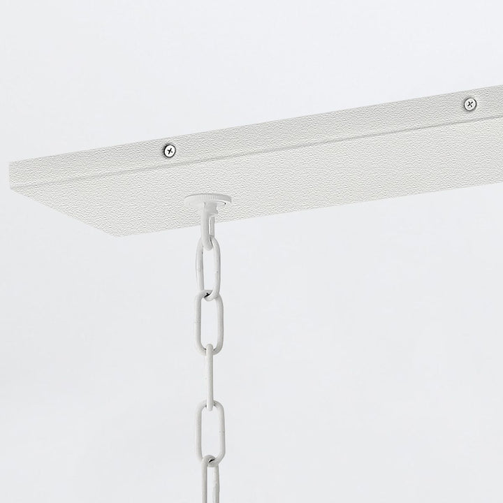 Quintiesse QN-FLORA10-WHT Flora 10 Light Linear Chandelier Textured Plaster