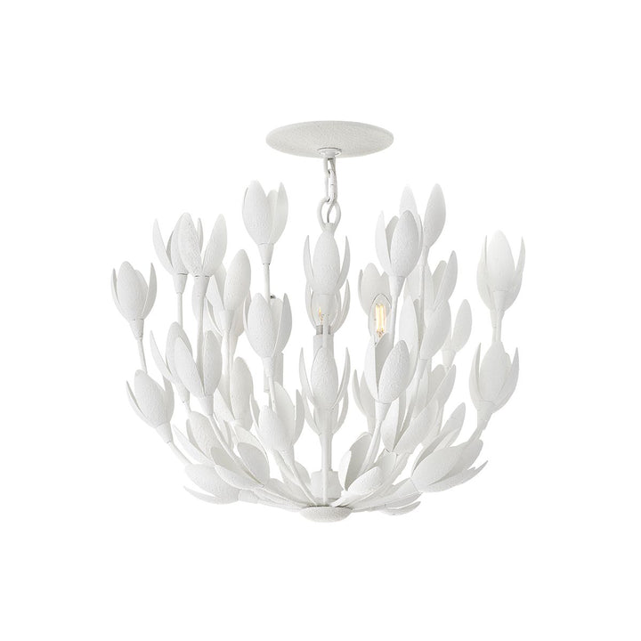 Quintiesse QN-FLORA3-WHT Flora 3 Light Duo-Mount Pendant Textured Plaster