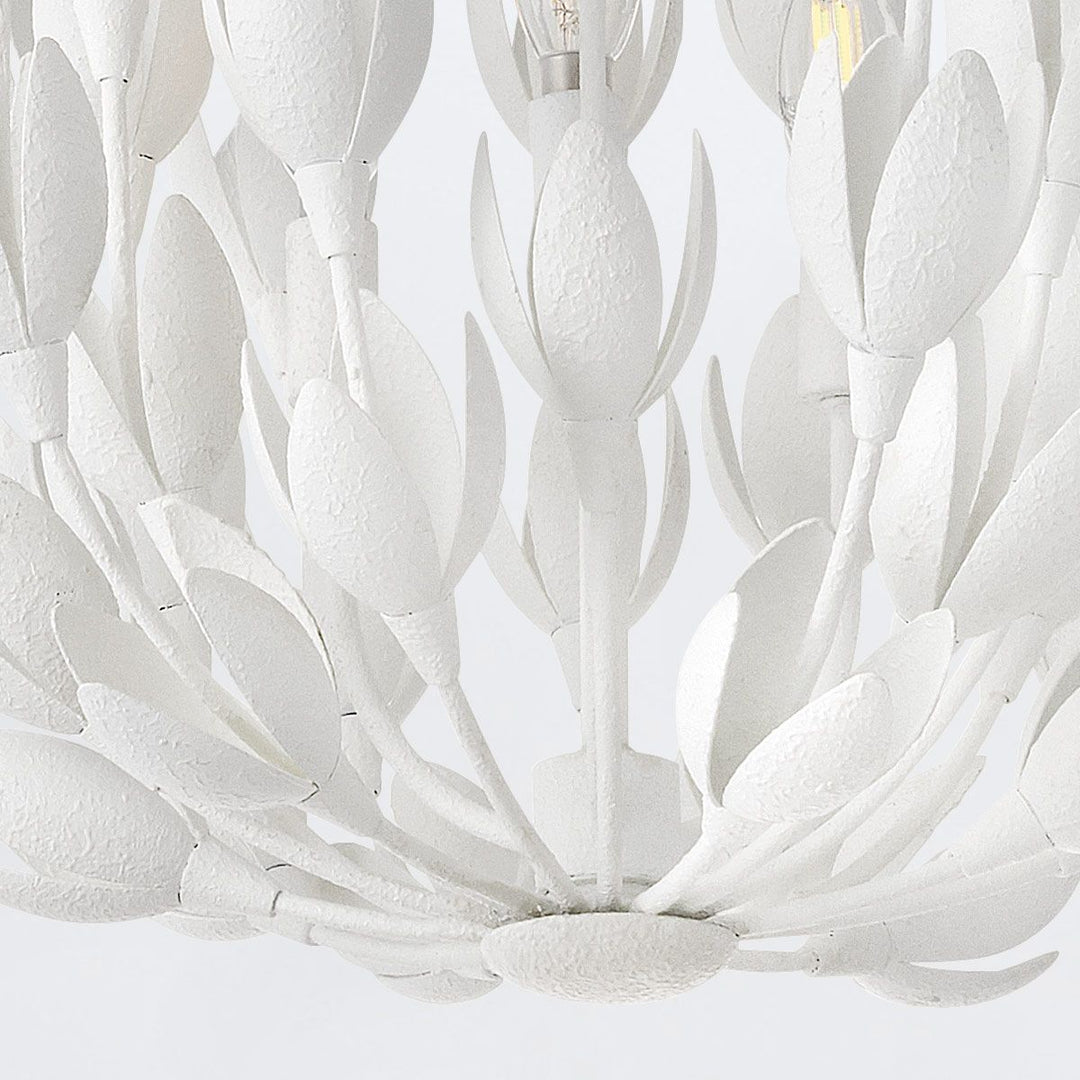 Quintiesse QN-FLORA3-WHT Flora 3 Light Duo-Mount Pendant Textured Plaster