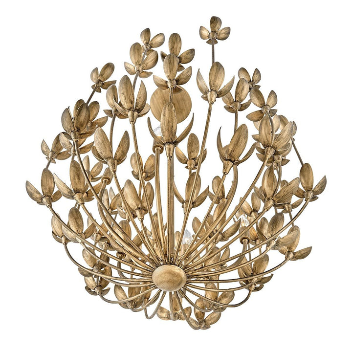 Quintiesse QN-FLORA6-GD Flora 6 Light Chandelier Burnished Gold