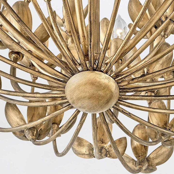 Quintiesse QN-FLORA6-GD Flora 6 Light Chandelier Burnished Gold