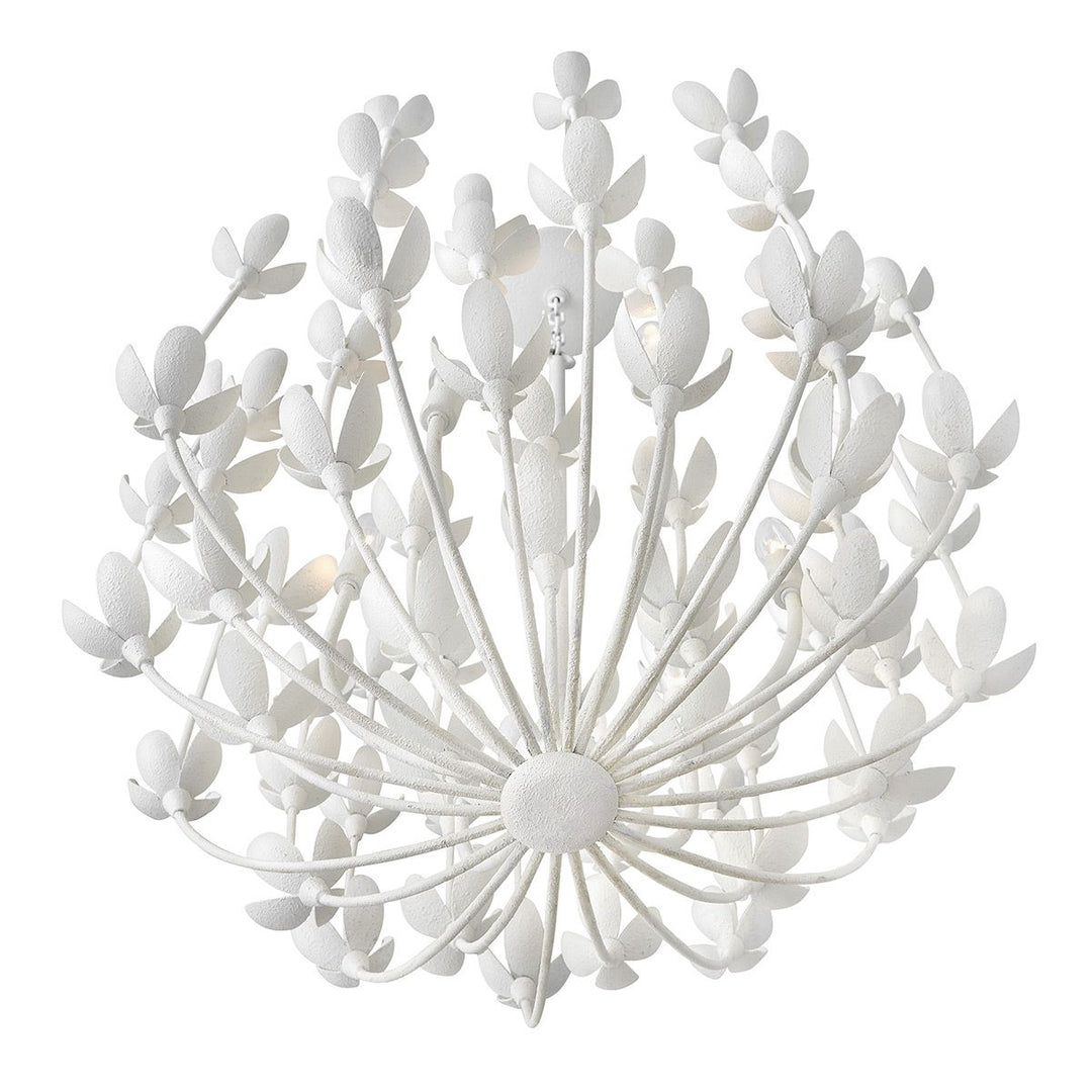 Quintiesse QN-FLORA6-WHT Flora 6 Light Chandelier Textured Plaster