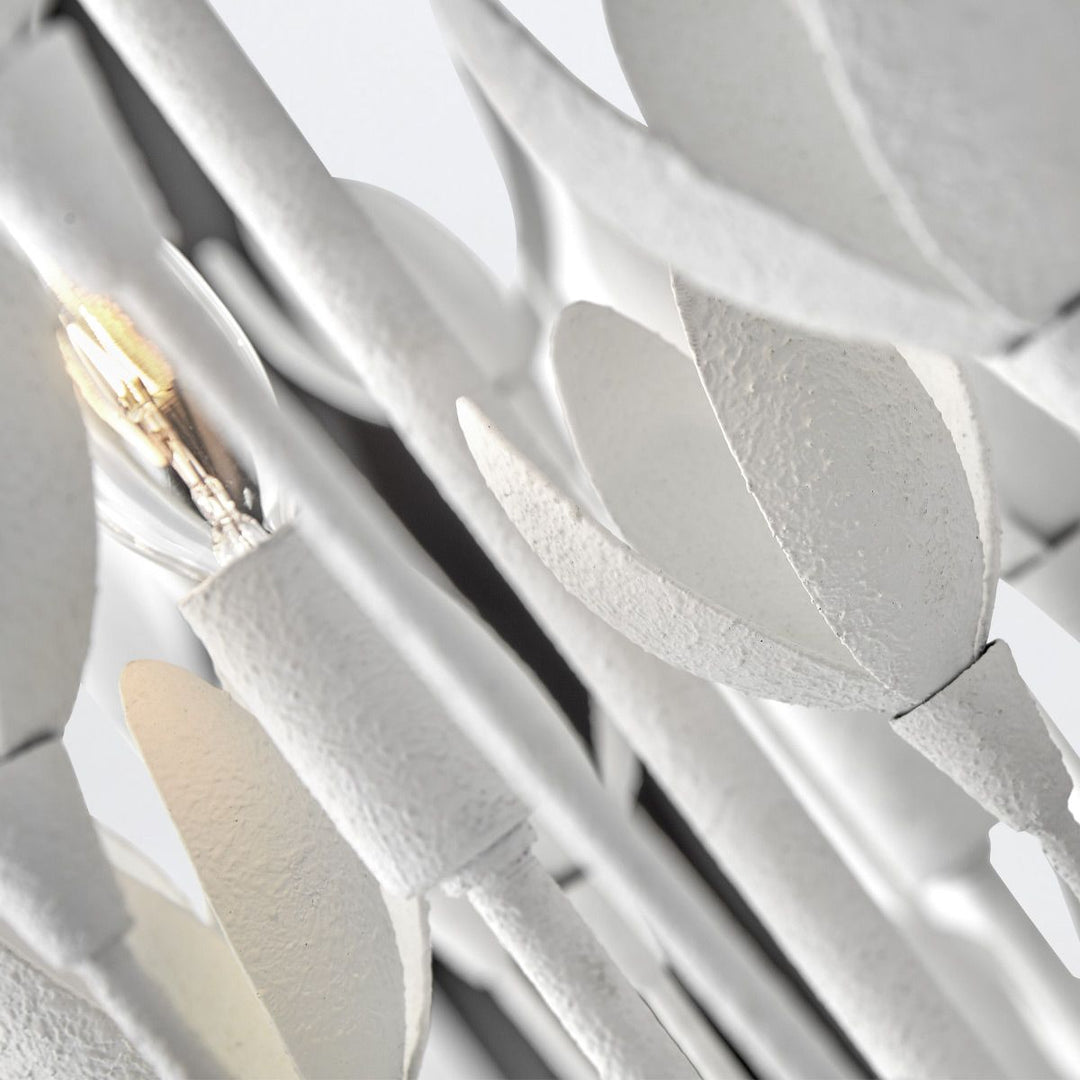Quintiesse QN-FLORA6-WHT Flora 6 Light Chandelier Textured Plaster