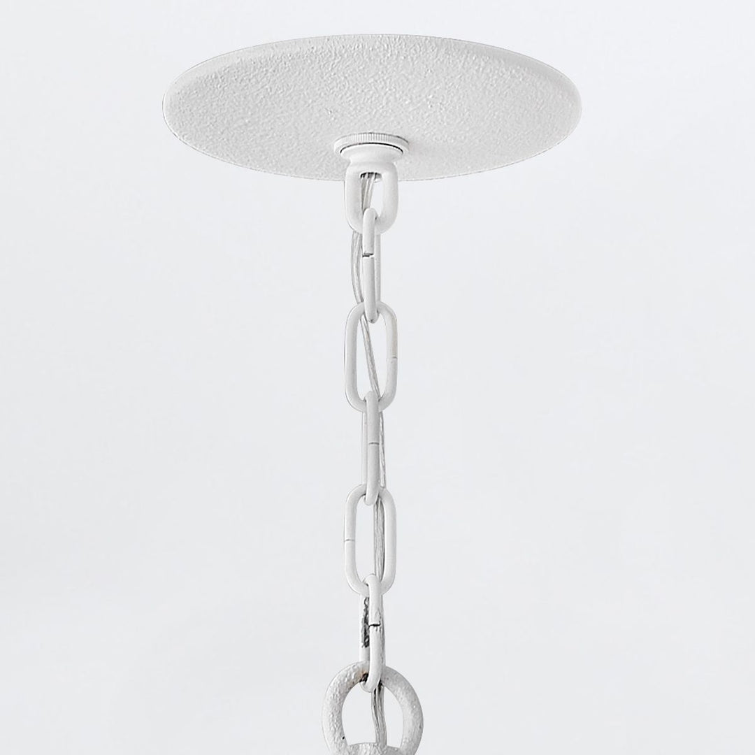Quintiesse QN-FLORA6-WHT Flora 6 Light Chandelier Textured Plaster