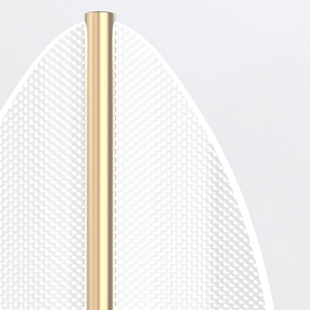 Quintiesse QN-FLORIANA-1W-NBR Floriana 1 Leaf LED Wall Light Natural Brass