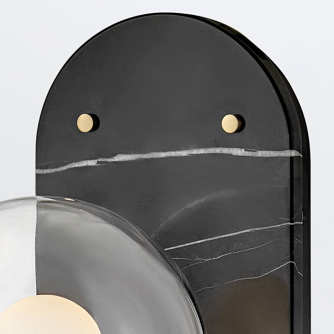 Quintiesse QN-GILDA-WB1-BK Gilda Bathroom 1 Light Wall Light Black with Heritage Brass accents