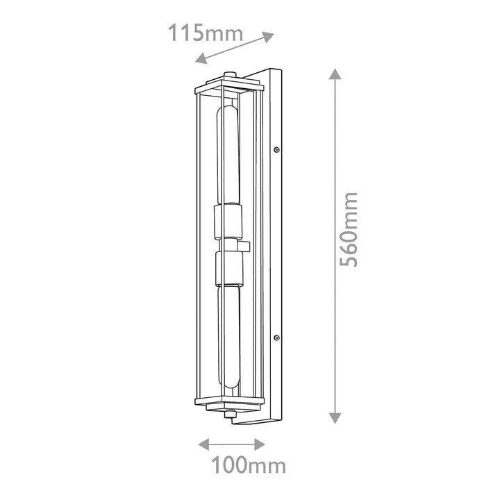 Quintiesse QN-HENRI-WB2-HB Henri Bathroom 2 Light Wall Light Heritage Brass