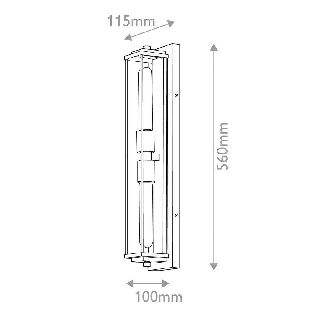 Quintiesse QN-HENRI-WB2-PC Henri Bathroom 2 Light Wall Light Polished Chrome