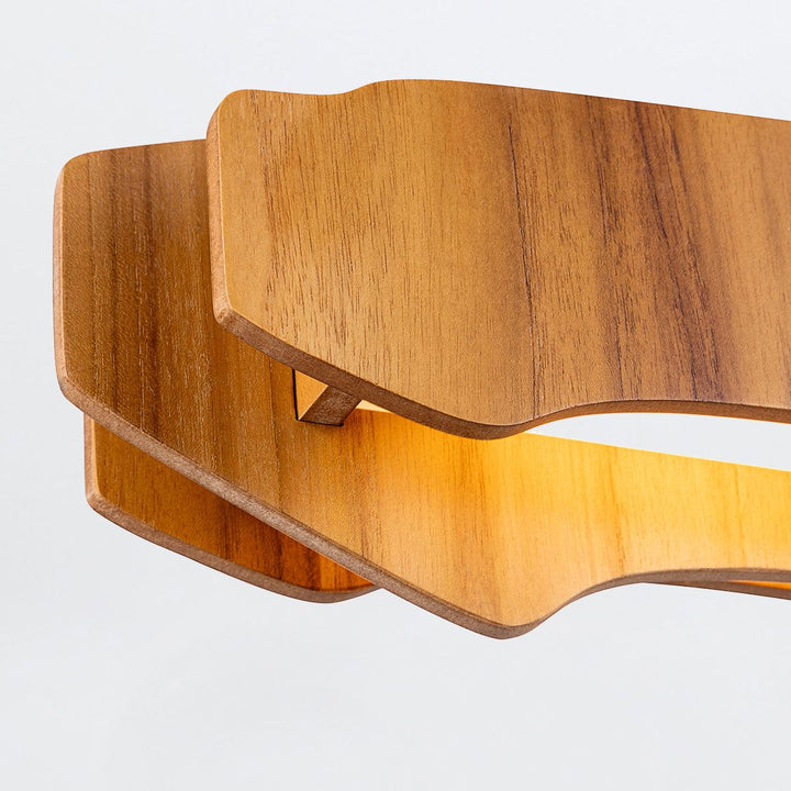 Quintiesse QN-HORIZON-LED-LP-140-TEAK Horizon LED Linear Pendant Teak