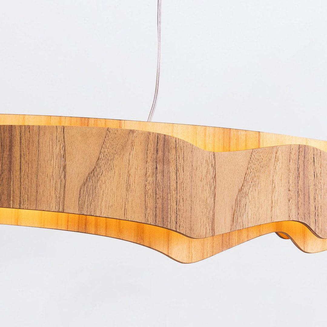 Quintiesse QN-HORIZON-LED-LP-140-TEAK Horizon LED Linear Pendant Teak