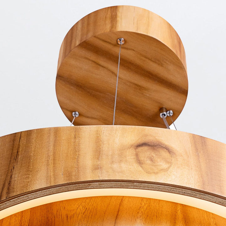 Quintiesse QN-HORIZON-RING-LED-60-TEAK Horizon LED Large Ring Pendant Teak