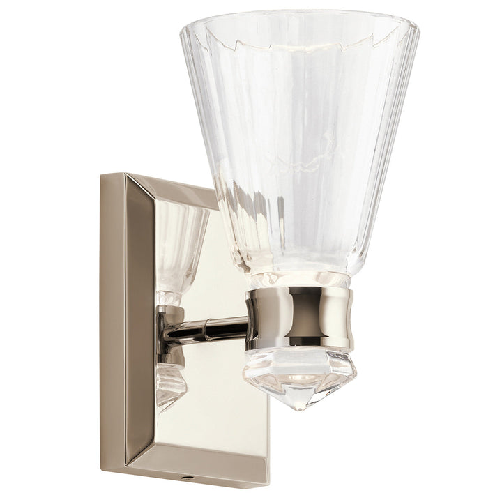 Kichler QN-KAYVA1-PN Kayva LED 1 Arm Dual-lit  Bathroom Wall Light  Polished Nickel
