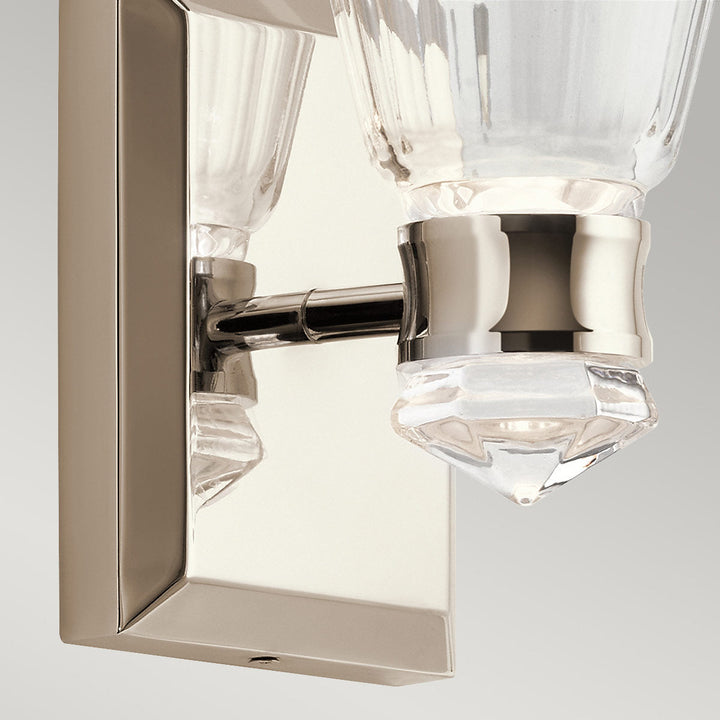 Kichler QN-KAYVA1-PN Kayva LED 1 Arm Dual-lit  Bathroom Wall Light  Polished Nickel