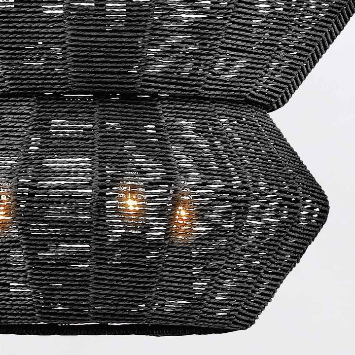 Quintiesse QN-LUCA-10P-BK-BK Luca 10 Light Multi-tier Chandelier Black