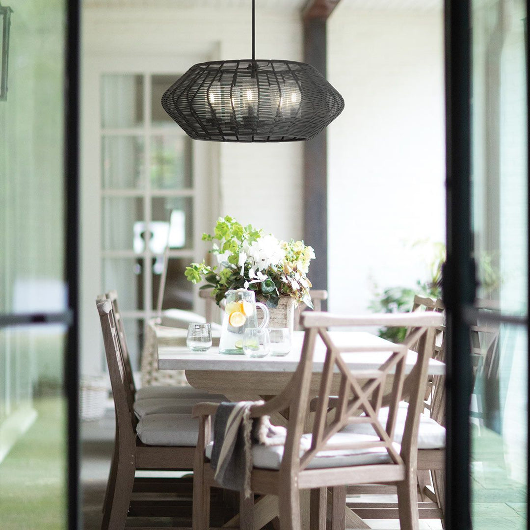 Quintiesse QN-LUCA-5P-M-BK-BK Luca 5 Light Duo-Mount Pendant Black