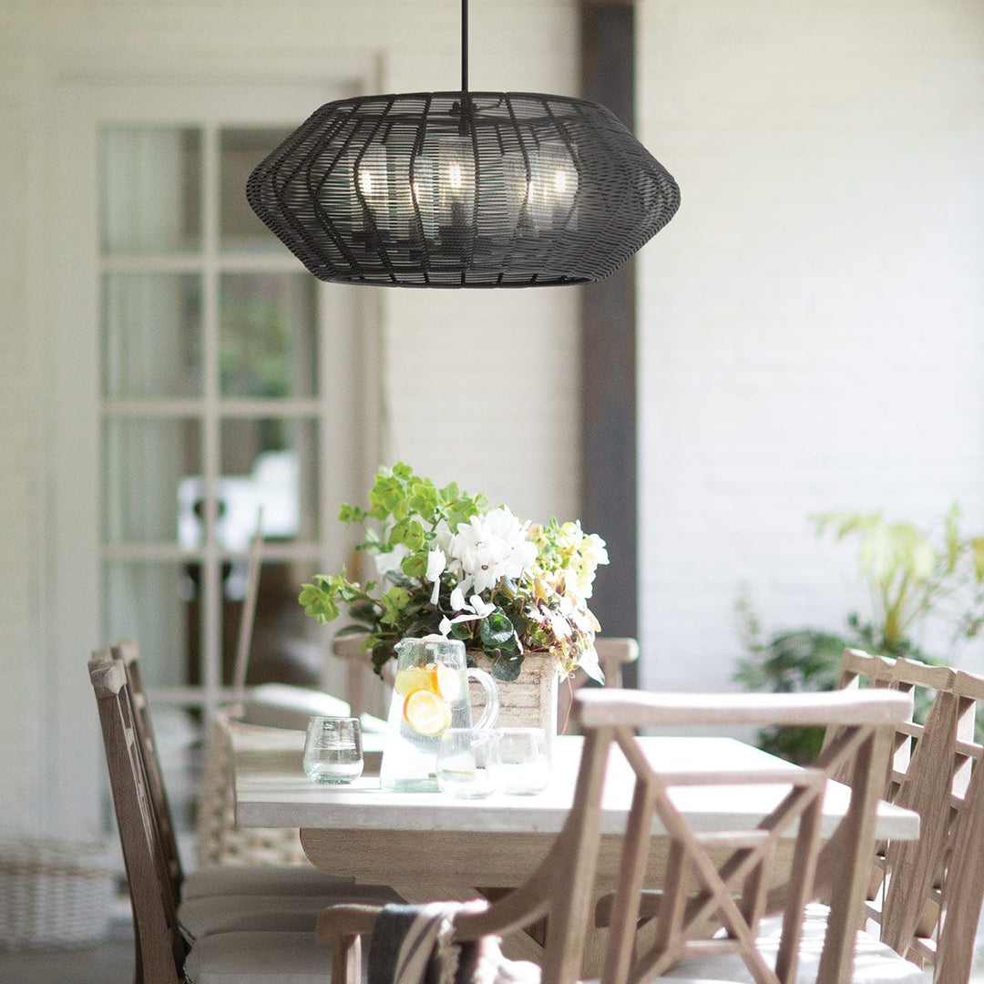Quintiesse QN-LUCA-5P-M-BK-BK Luca 5 Light Duo-Mount Pendant Black