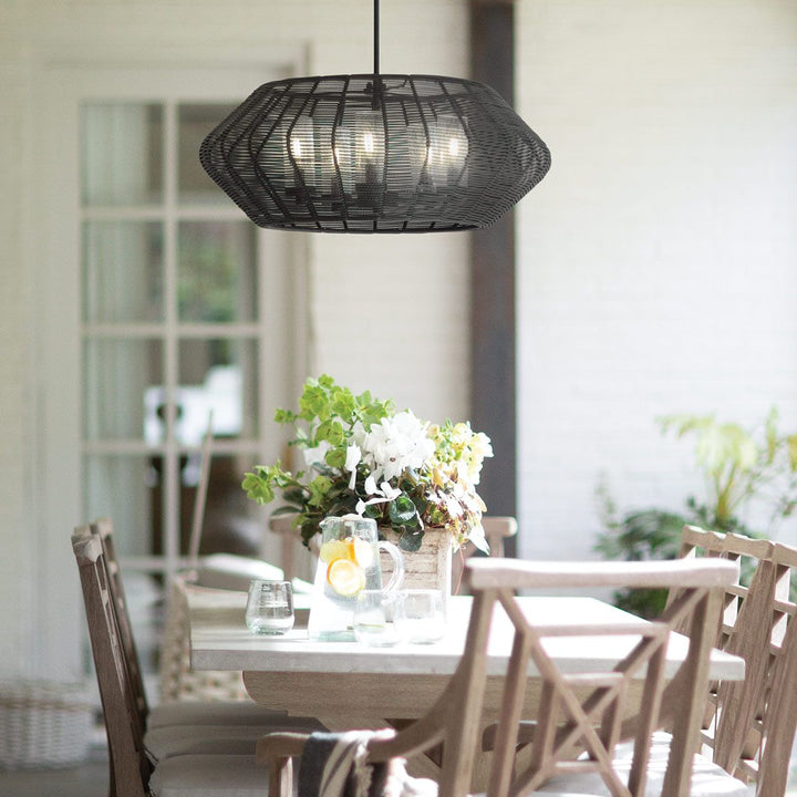 Quintiesse QN-LUCA-5P-M-BK-BK Luca 5 Light Duo-Mount Pendant Black