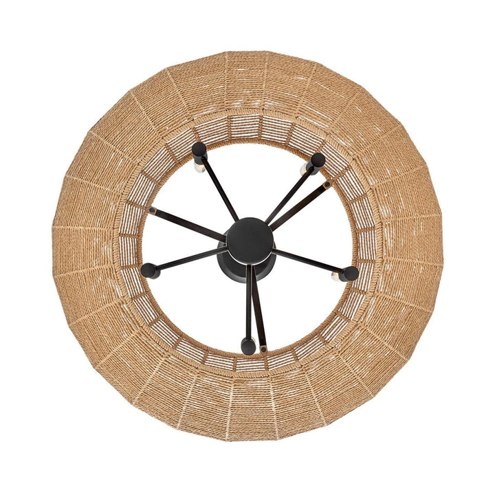 Quintiesse QN-LUCA-5P-M-BK-CAM Luca 5 Light Duo-Mount Pendant Black/Camel