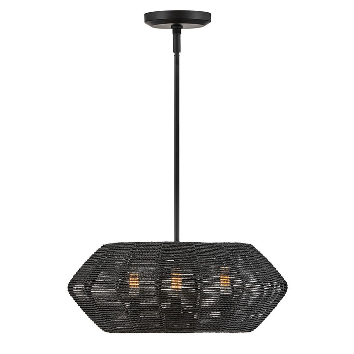 Quintiesse QN-LUCA-P-S-BK-BK Luca 3 Light Duo-Mount Pendant Black