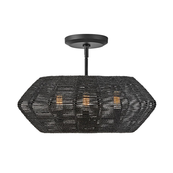Quintiesse QN-LUCA-P-S-BK-BK Luca 3 Light Duo-Mount Pendant Black