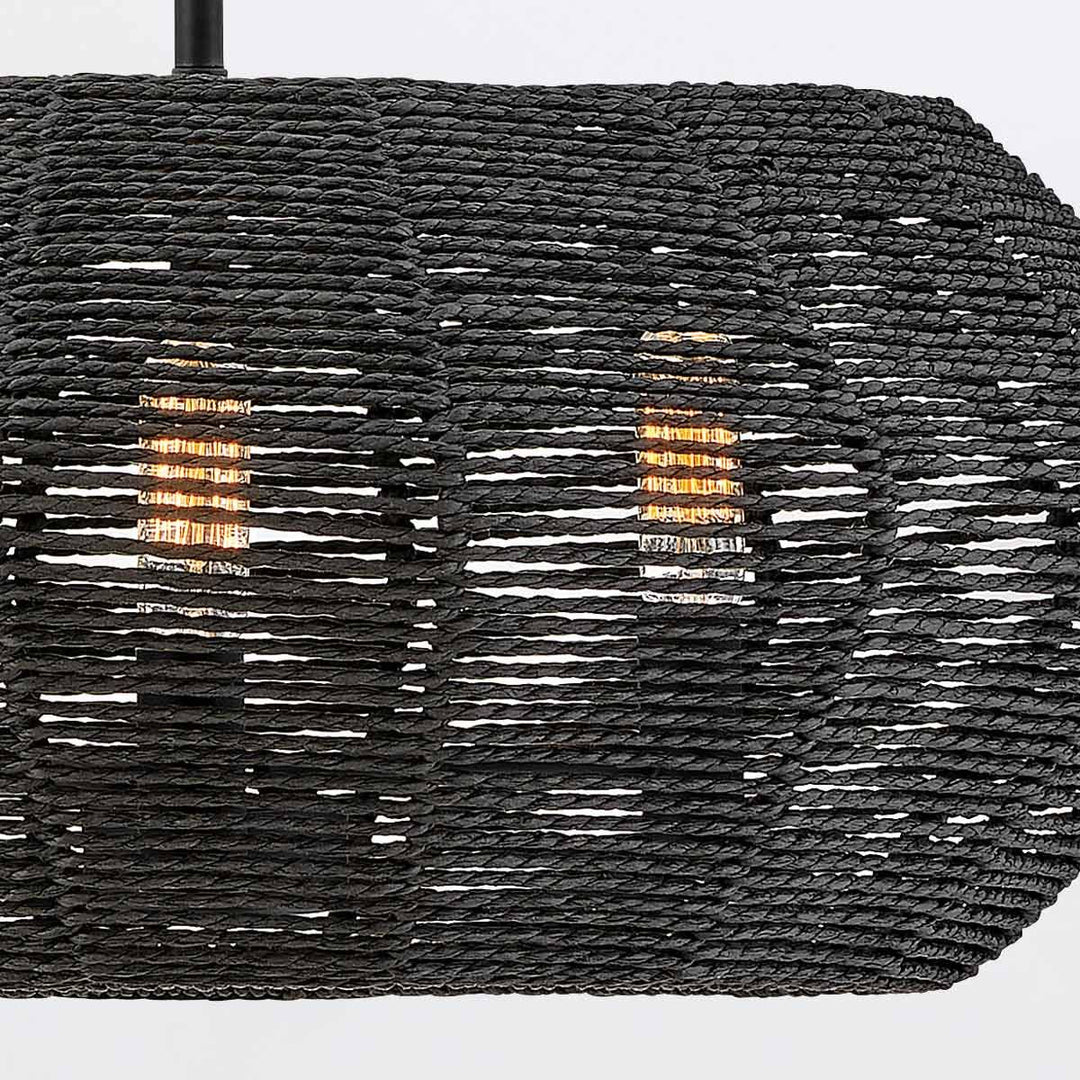 Quintiesse QN-LUCA-P-S-BK-BK Luca 3 Light Duo-Mount Pendant Black