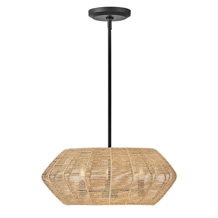 Quintiesse QN-LUCA-P-S-BK-CAM Luca 3 Light Duo-Mount Pendant Black/Camel