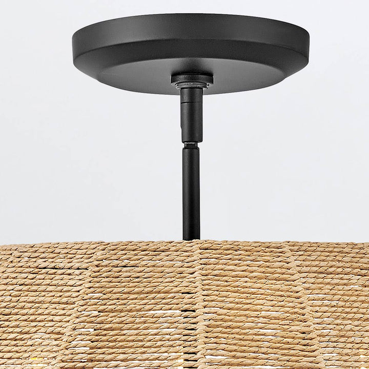 Quintiesse QN-LUCA-P-S-BK-CAM Luca 3 Light Duo-Mount Pendant Black/Camel