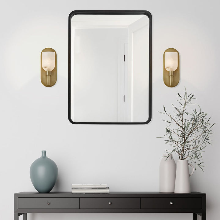 Quintiesse QN-LUCIAN1-VBS-AR Lucian 1 Light Wall Light Vintage Brass