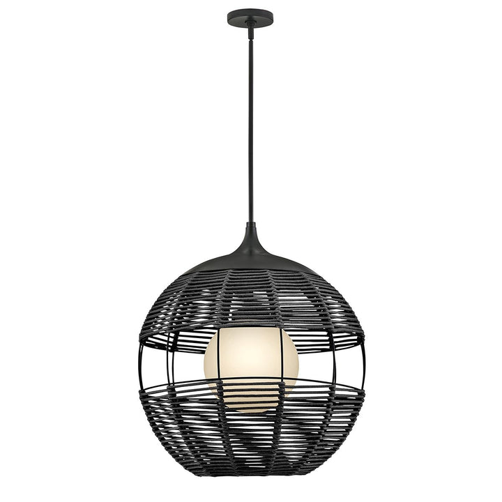 Quintiesse QN-MADDOX-P-M-BK-BK Maddox 1 Light Medium Outdoor Pendant Black