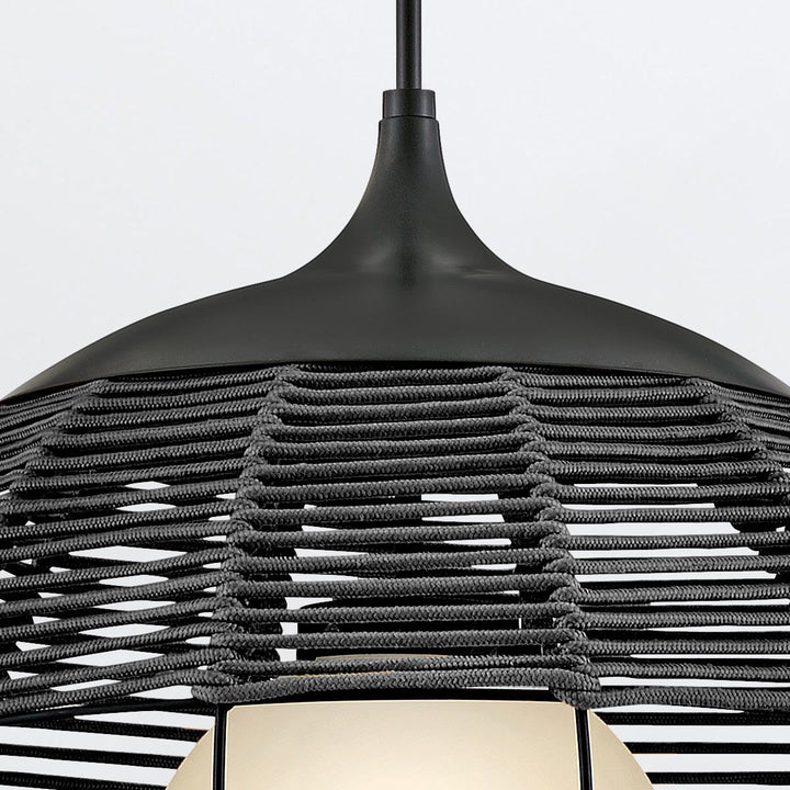 Quintiesse QN-MADDOX-P-M-BK-BK Maddox 1 Light Medium Outdoor Pendant Black