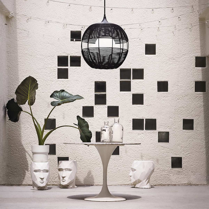 Quintiesse QN-MADDOX-P-M-BK-BK Maddox 1 Light Medium Outdoor Pendant Black