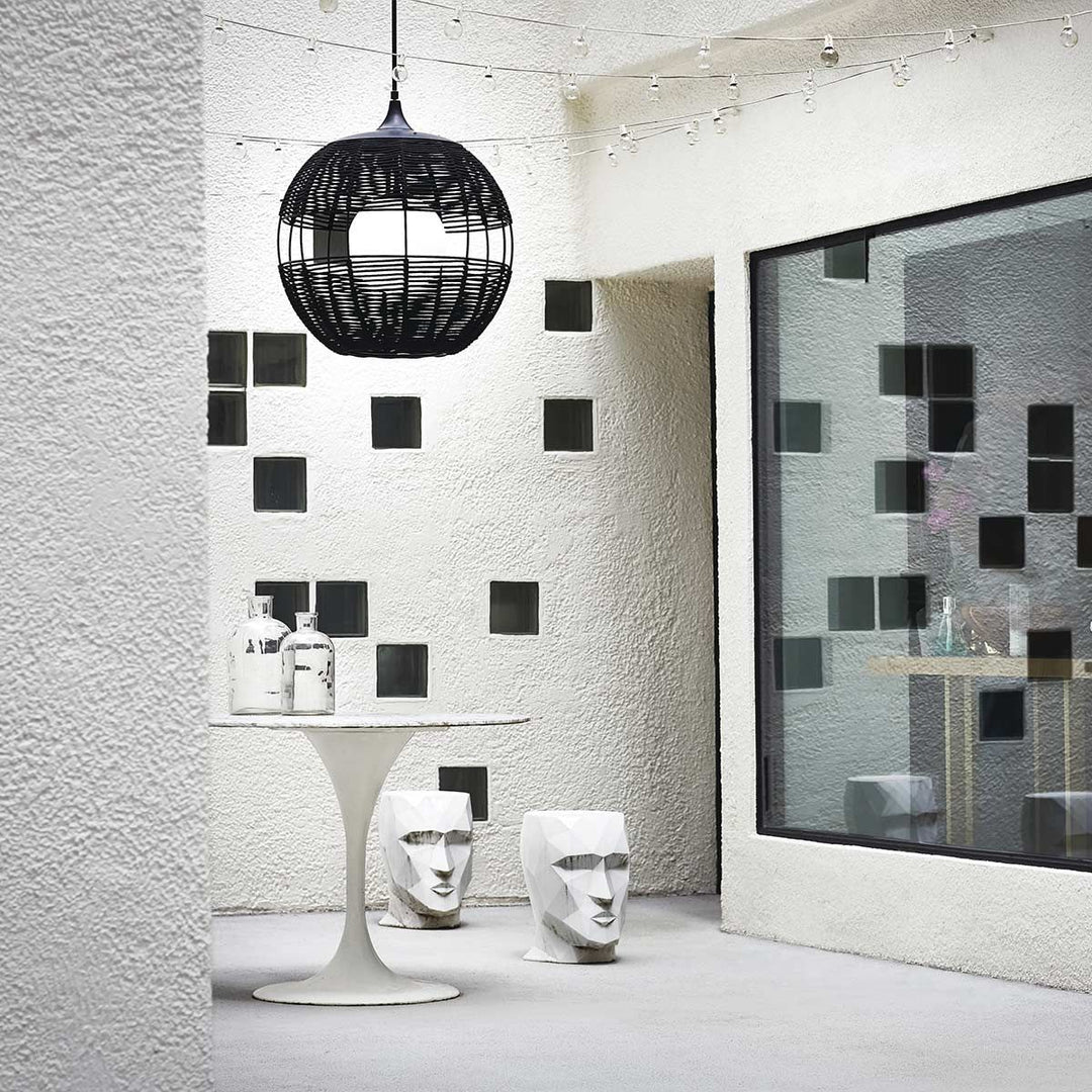 Quintiesse QN-MADDOX-P-M-BK-BK Maddox 1 Light Medium Outdoor Pendant Black