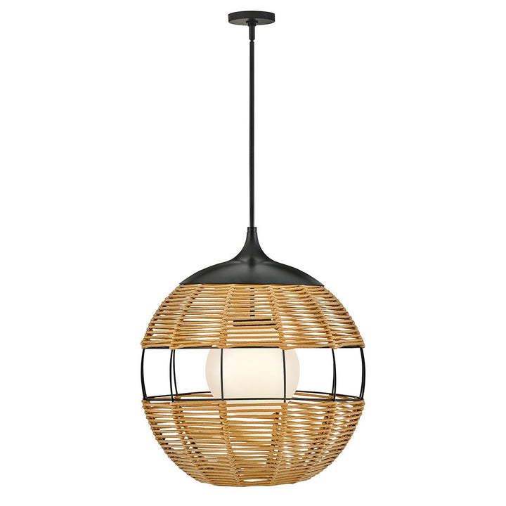 Quintiesse QN-MADDOX-P-M-BK-CAM Maddox 1 Light Medium Outdoor Pendant Black/Camel