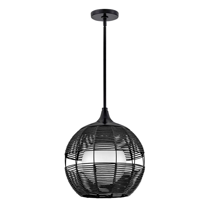 Quintiesse QN-MADDOX-P-S-BK-BK Maddox 1 Light Small Outdoor Pendant Black