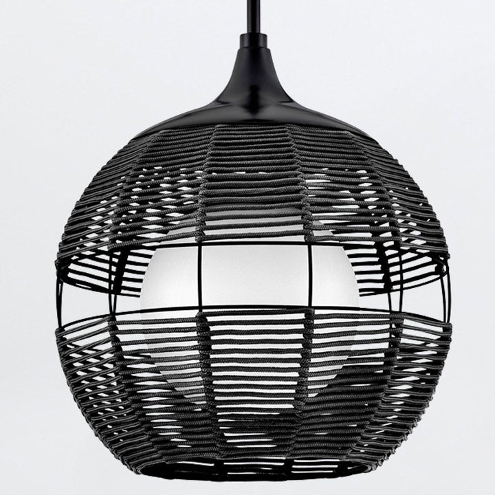 Quintiesse QN-MADDOX-P-S-BK-BK Maddox 1 Light Small Outdoor Pendant Black