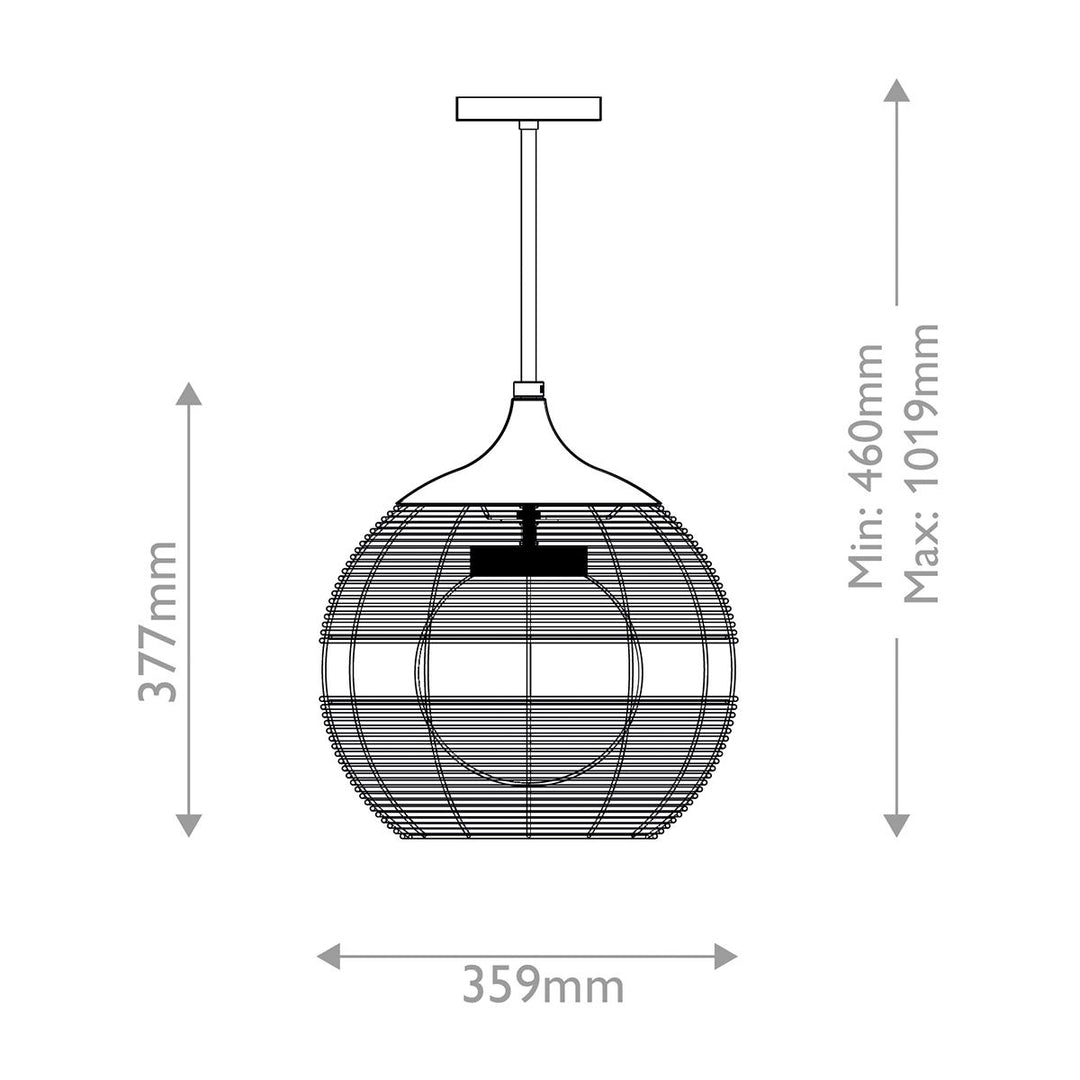 Quintiesse QN-MADDOX-P-S-BK-BK Maddox 1 Light Small Outdoor Pendant Black