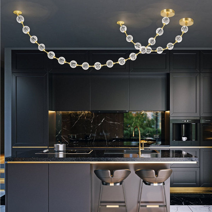 Quintiesse QN-MARNI-16P-292-NBR Marni 16 Head LED Pendant Natural Brass