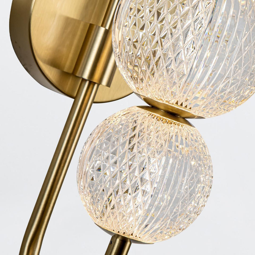 Quintiesse QN-MARNI-6WB-NBR Marni 6 Head LED Wall Light Natural Brass