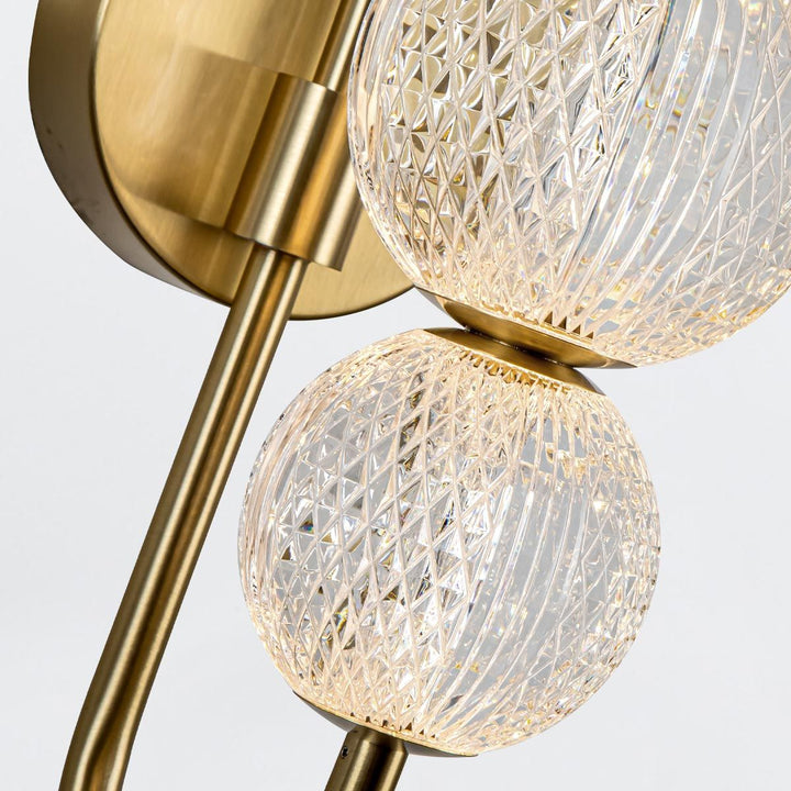Quintiesse QN-MARNI-6WB-NBR Marni 6 Head LED Wall Light Natural Brass