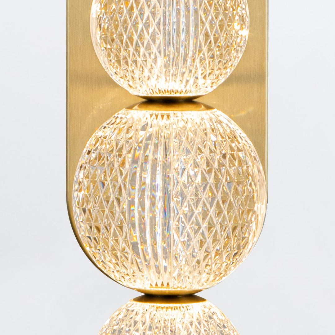 Quintiesse QN-MARNI-6WB-NBR Marni 6 Head LED Wall Light Natural Brass