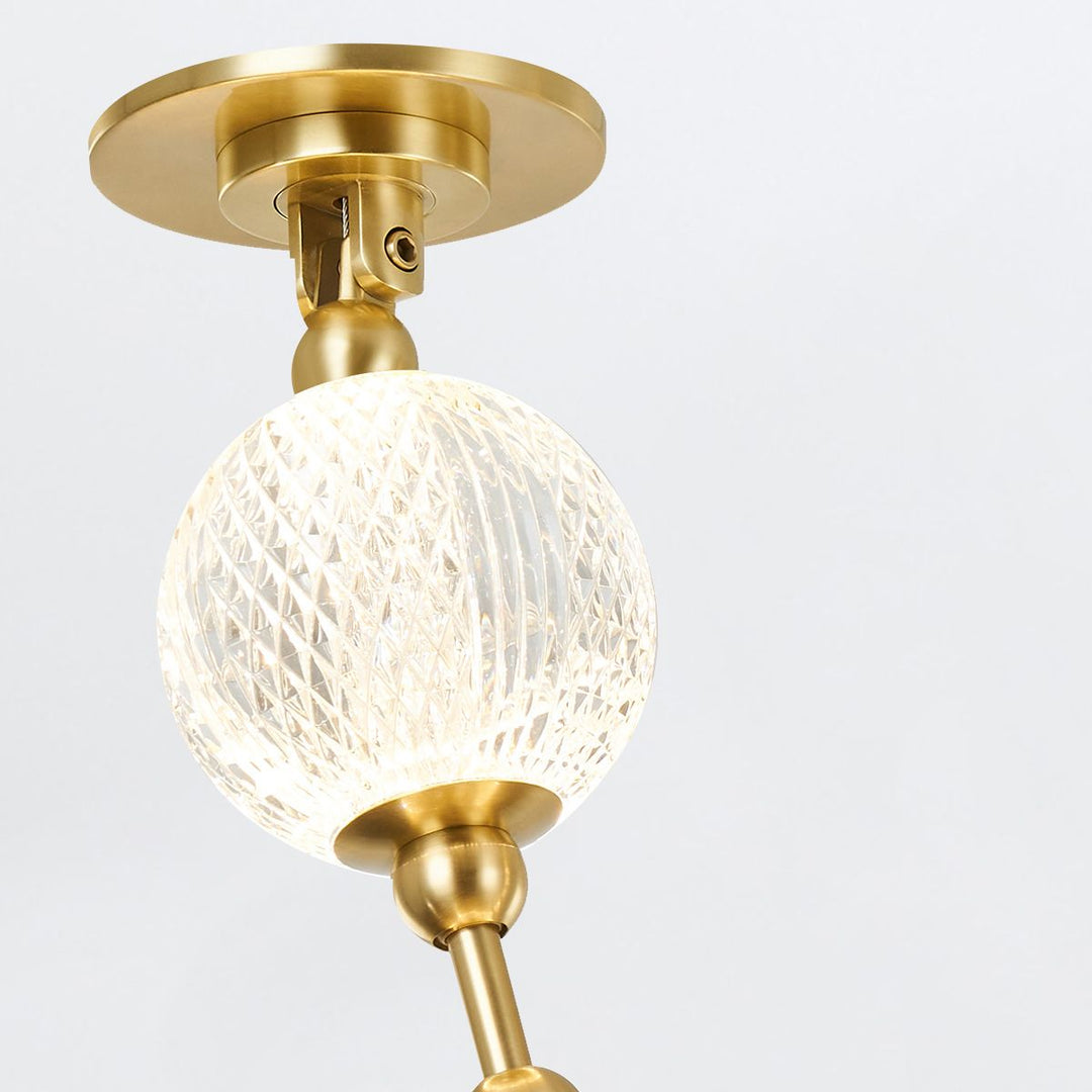 Quintiesse QN-MARNI-8P-148-NBR Marni 8 Head LED Pendant Natural Brass
