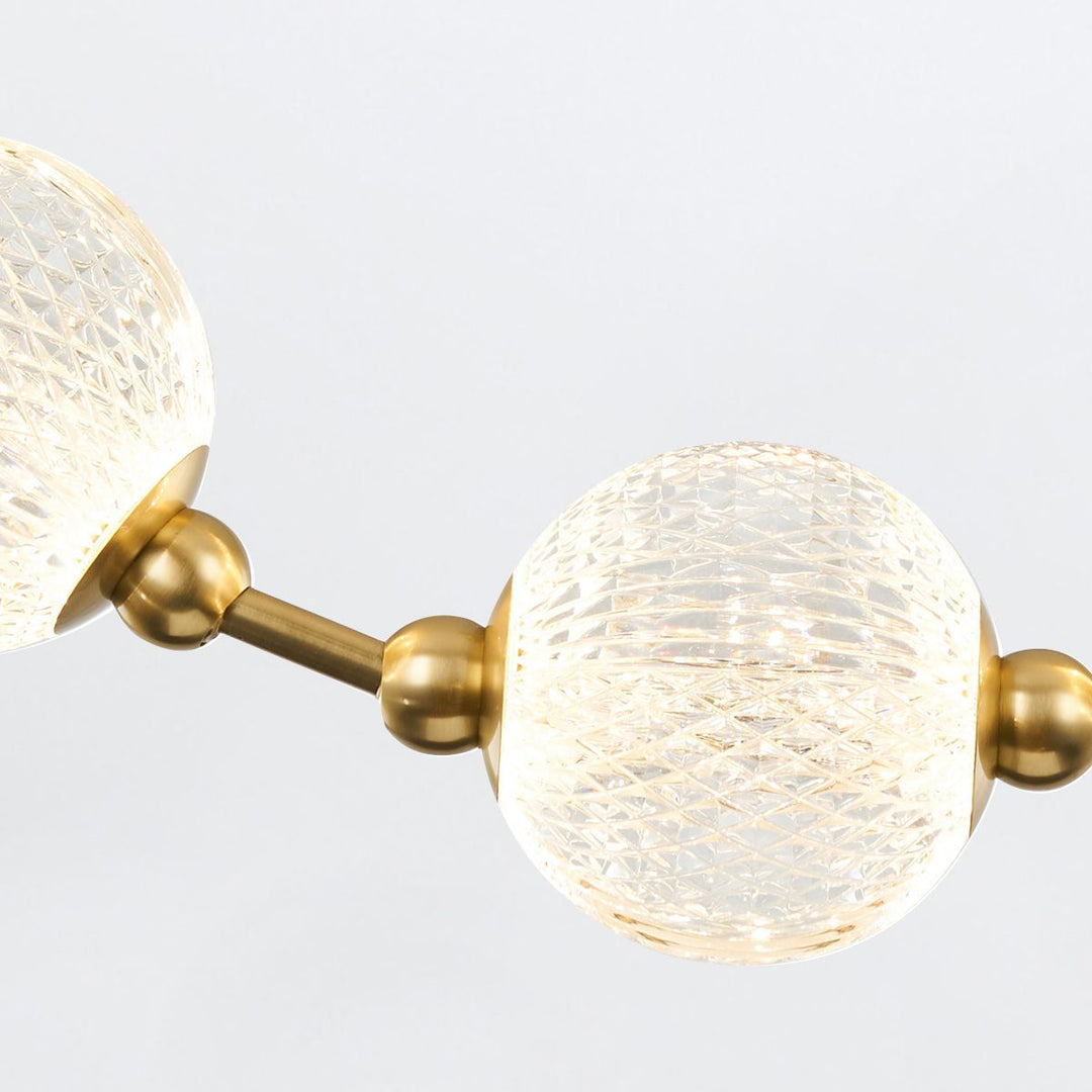 Quintiesse QN-MARNI-8P-148-NBR Marni 8 Head LED Pendant Natural Brass