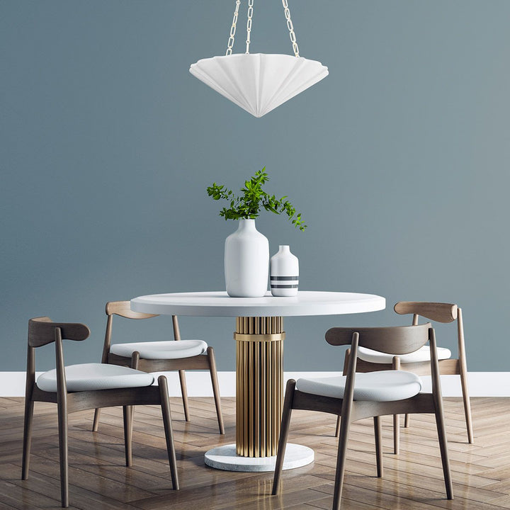 Quintiesse QN-MARTINE-P-WHT Martine 3 Light Pendant Antique White