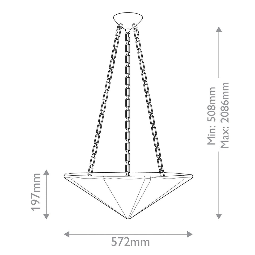 Quintiesse QN-MARTINE-P-WHT Martine 3 Light Pendant Antique White
