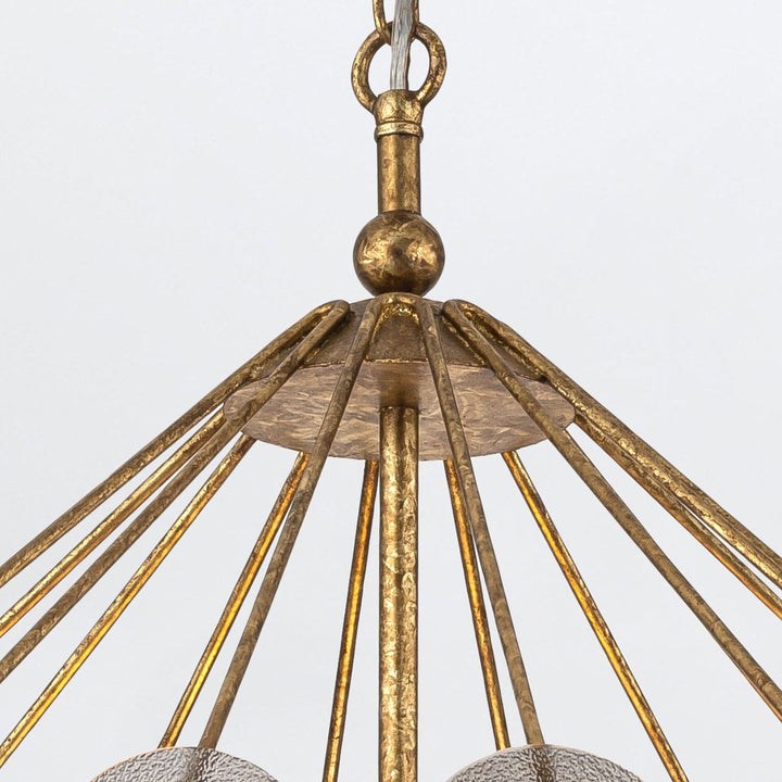 Quintiesse QN-MERIDIAN-3P-DG Meridian 3 Light Pendant Distressed Gold / Smoked Glass