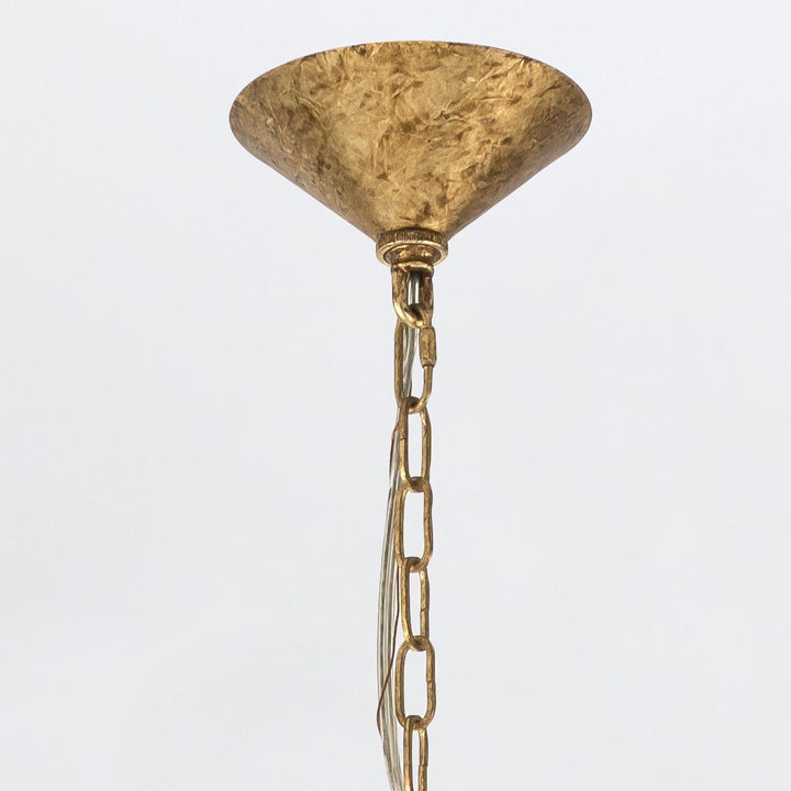 Quintiesse QN-MERIDIAN-9P-DG Meridian 9 Light Pendant Distressed Gold / Smoked Glass