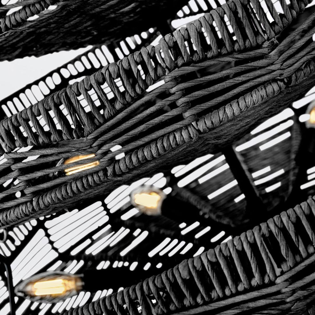Quintiesse QN-OPHELIA-13P-BK-BK Ophelia 13 Light Multi-Tier Chandelier Black