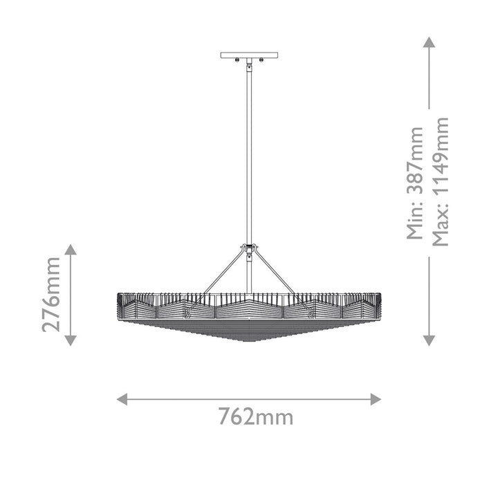Quintiesse QN-OPHELIA-6P-BK-BK Ophelia 6 Light Duo Mount Pendant Black
