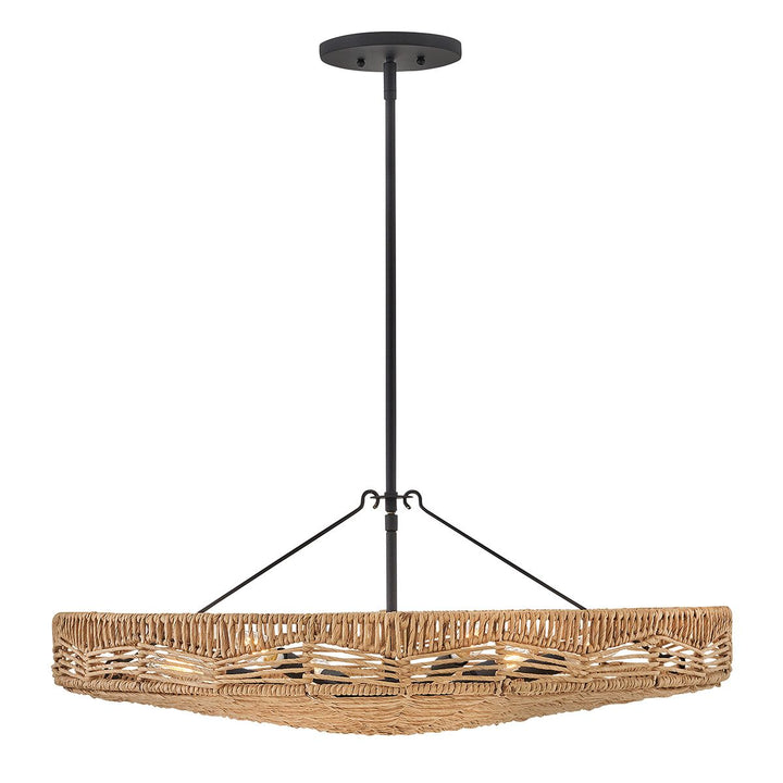 Quintiesse QN-OPHELIA-6P-BK-CAM Ophelia 6 Light Duo Mount Pendant Black/Camel