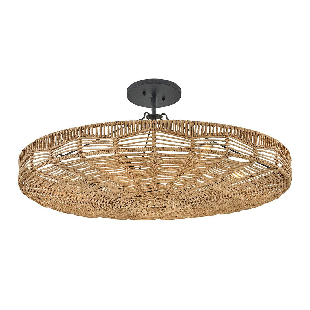 Quintiesse QN-OPHELIA-6P-BK-CAM Ophelia 6 Light Duo Mount Pendant Black/Camel